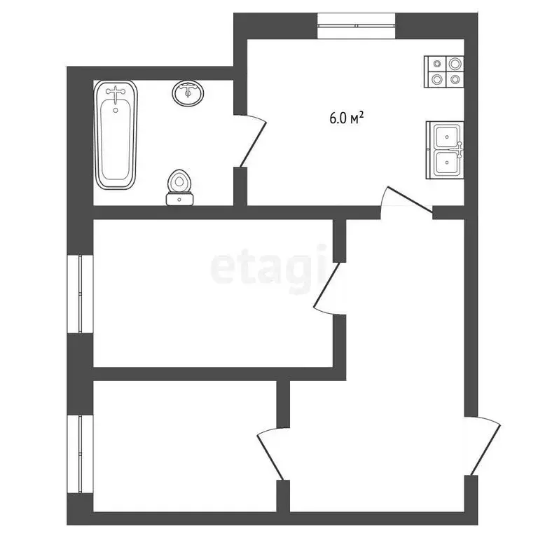 2-комнатная квартира: Самара, Дальняя улица, 8 (43 м) - Фото 1