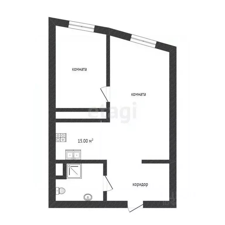 2-к кв. Крым, Ялта ул. Блюхера, 19 (62.0 м) - Фото 1