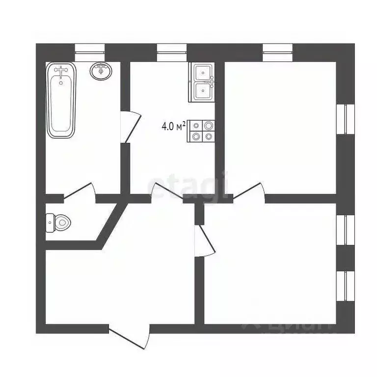 2-к кв. Владимирская область, Муром ул. Воровского, 101 (55.6 м) - Фото 1