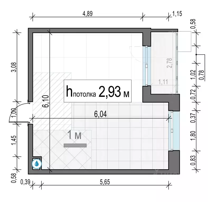 1-к кв. Московская область, Пушкино ул. Антона Ветчинова, 3к1 (32.1 м) - Фото 1