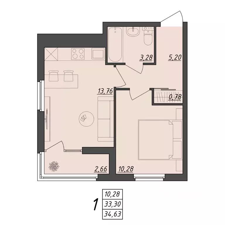 1-к кв. Волгоградская область, Волгоград ул. Алехина, 7к7 (34.63 м) - Фото 0