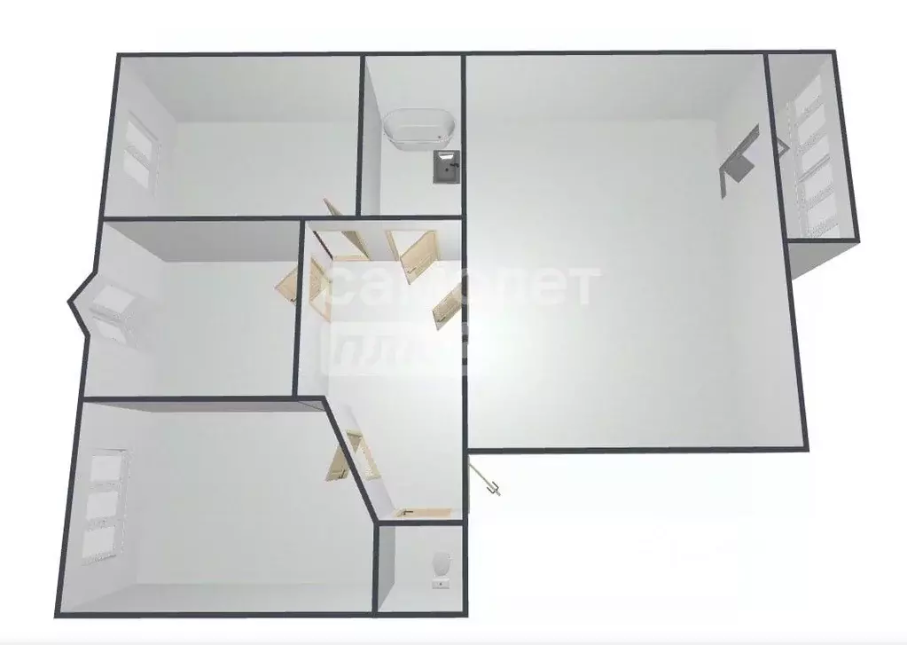 3-к кв. Коми, Сыктывкар Советская ул., 1 (119.0 м) - Фото 2