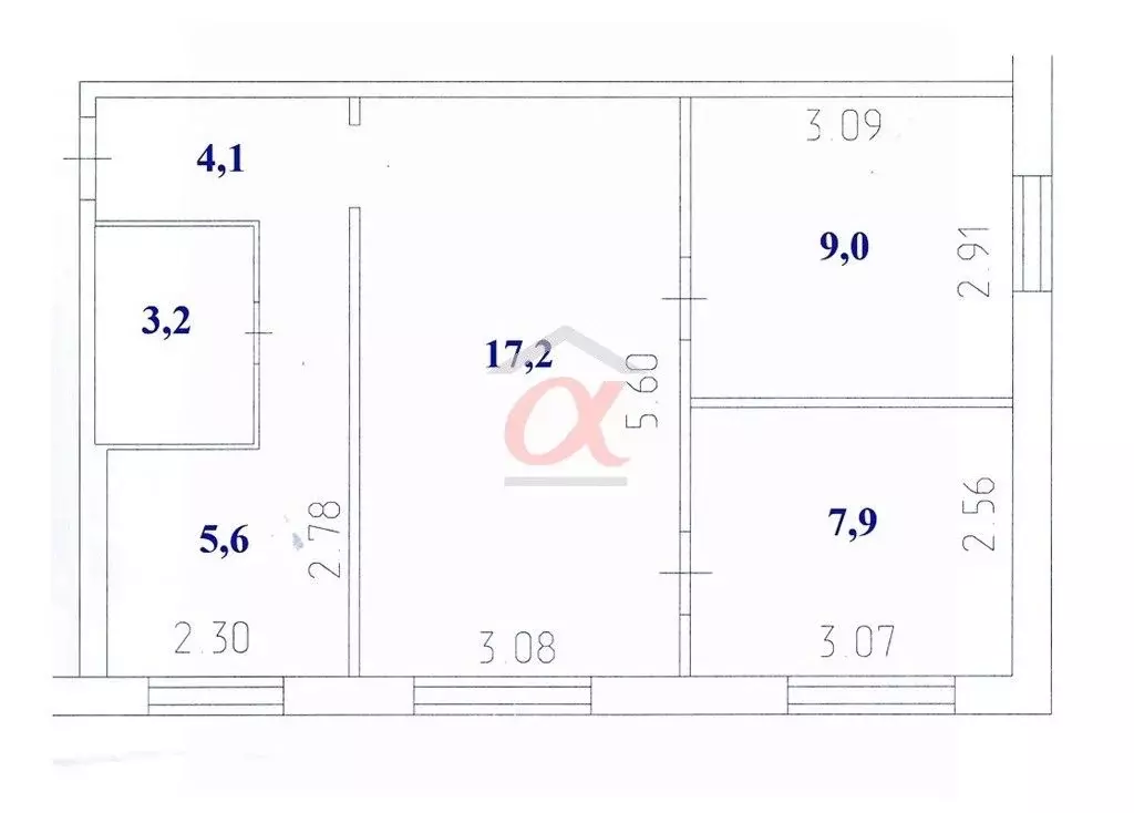 3-к кв. Кемеровская область, Кемерово бул. Строителей, 27Б (47.0 м) - Фото 1