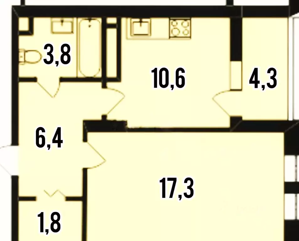 1-к кв. Московская область, Ивантеевка Пушкинский городской округ, ... - Фото 2