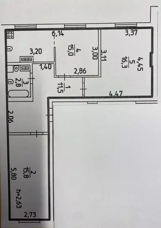 2-к кв. Пермский край, Кунгур ул. Свердлова, 31 (61.4 м) - Фото 2