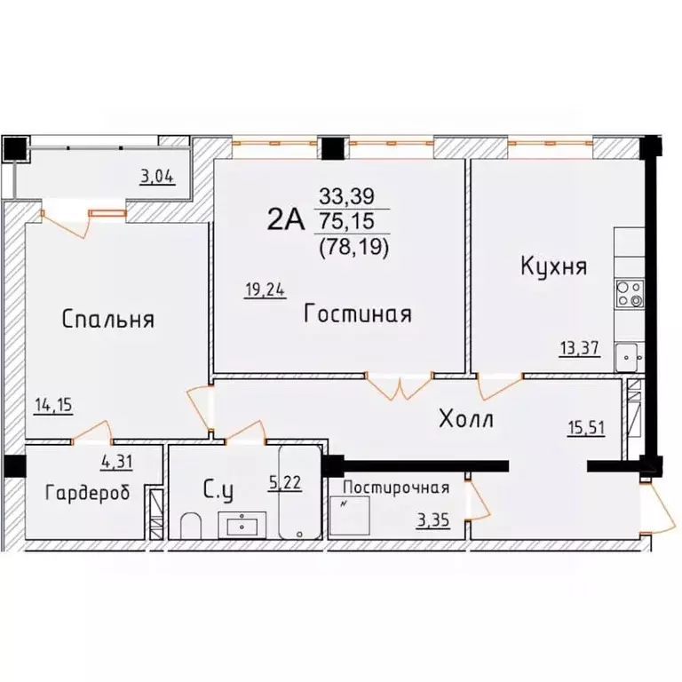 2-к кв. Дагестан, Дербент ул. Графа Воронцова, 78скА-5 (78.19 м) - Фото 0