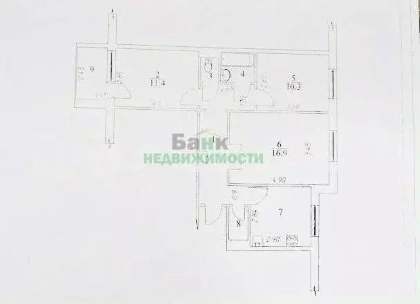 3-к кв. Саратовская область, Балаково Трнавская ул., 73 (63.0 м) - Фото 2