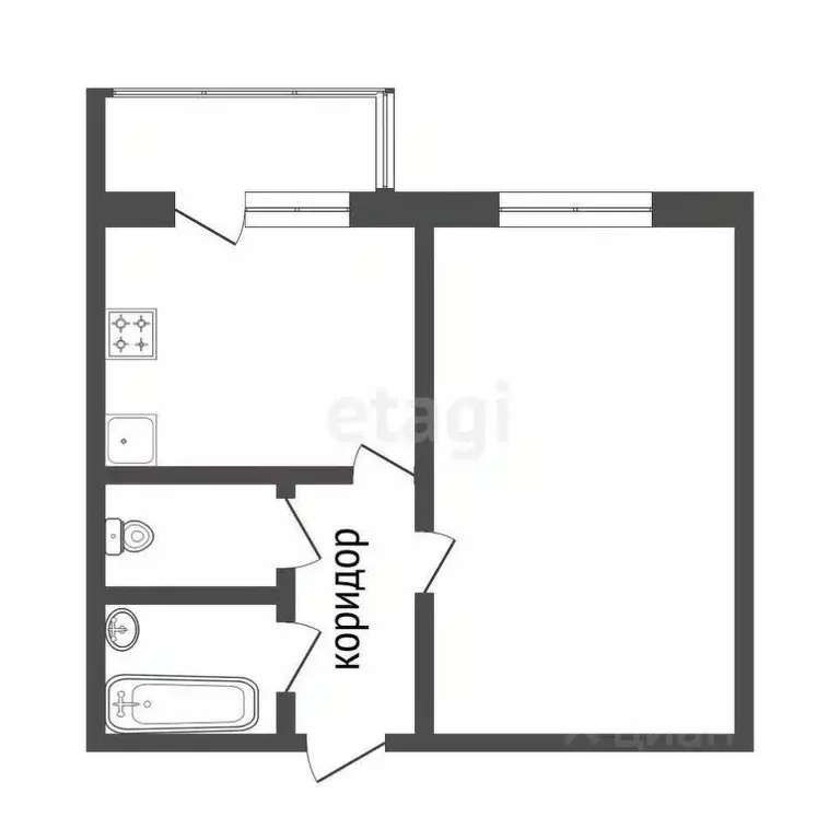 1-к кв. Белгородская область, Белгород бул. Юности, 3 (37.0 м) - Фото 1