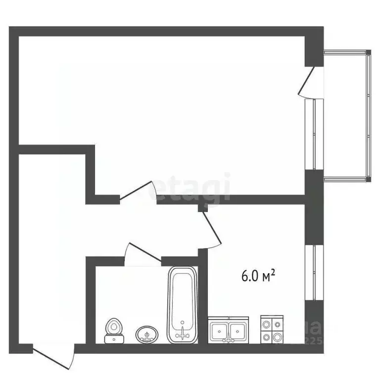 1-к кв. Вологодская область, Грязовец ул. Ленина, 172 (30.1 м) - Фото 0