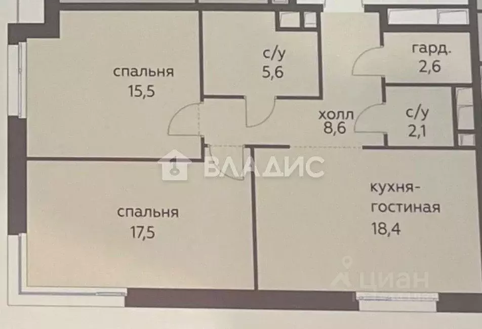 3-к кв. Москва ул. Нижние Мневники, 9 (70.2 м) - Фото 2
