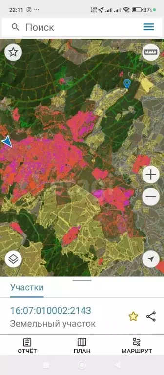 Участок в Татарстан, Альметьевск Урсала мкр, ул. Бахорина (1329.0 ... - Фото 1