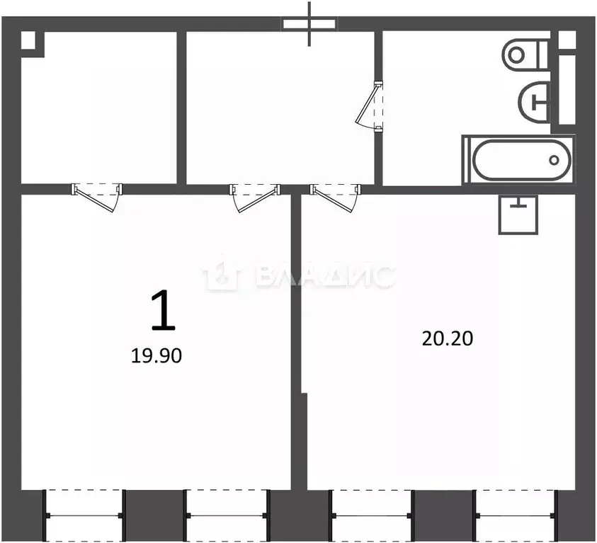 1-к кв. Москва ул. Светланова, 11к2 (59.8 м) - Фото 2