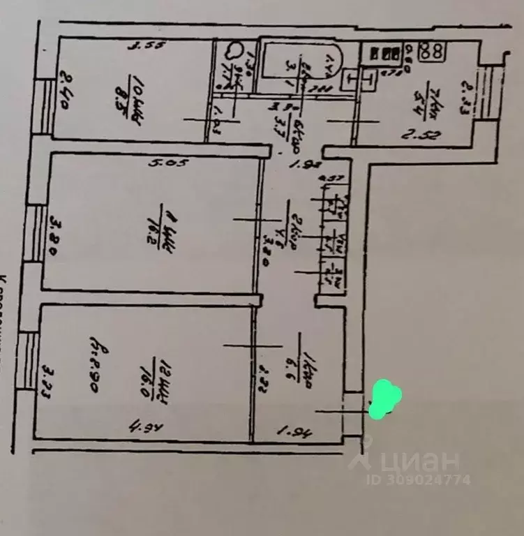 3-к кв. Башкортостан, Уфа ул. Рыбакова, 12 (66.0 м) - Фото 0