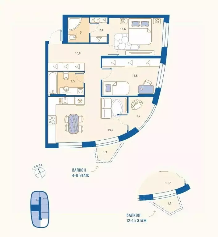 2-к кв. Пензенская область, Пенза Арбеково жилрайон, Дальнее Арбеково ... - Фото 1