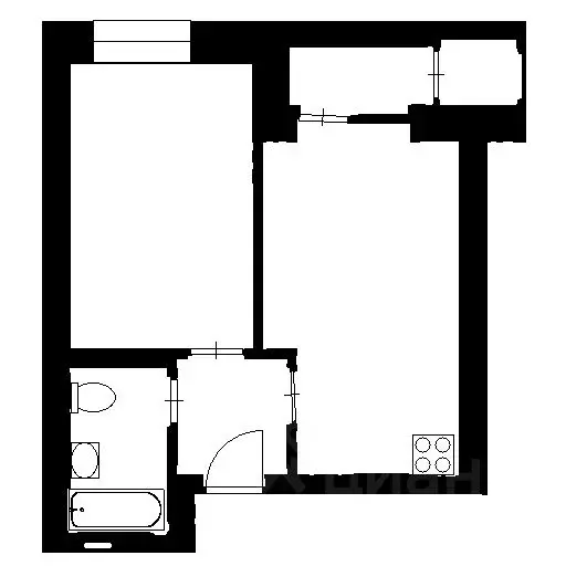 1-к кв. Башкортостан, Уфа ул. Даяна Мурзина, 13 (30.0 м) - Фото 1