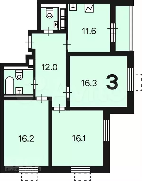 Аукцион: 3-к. квартира, 78,4 м, 15/19 эт. - Фото 1