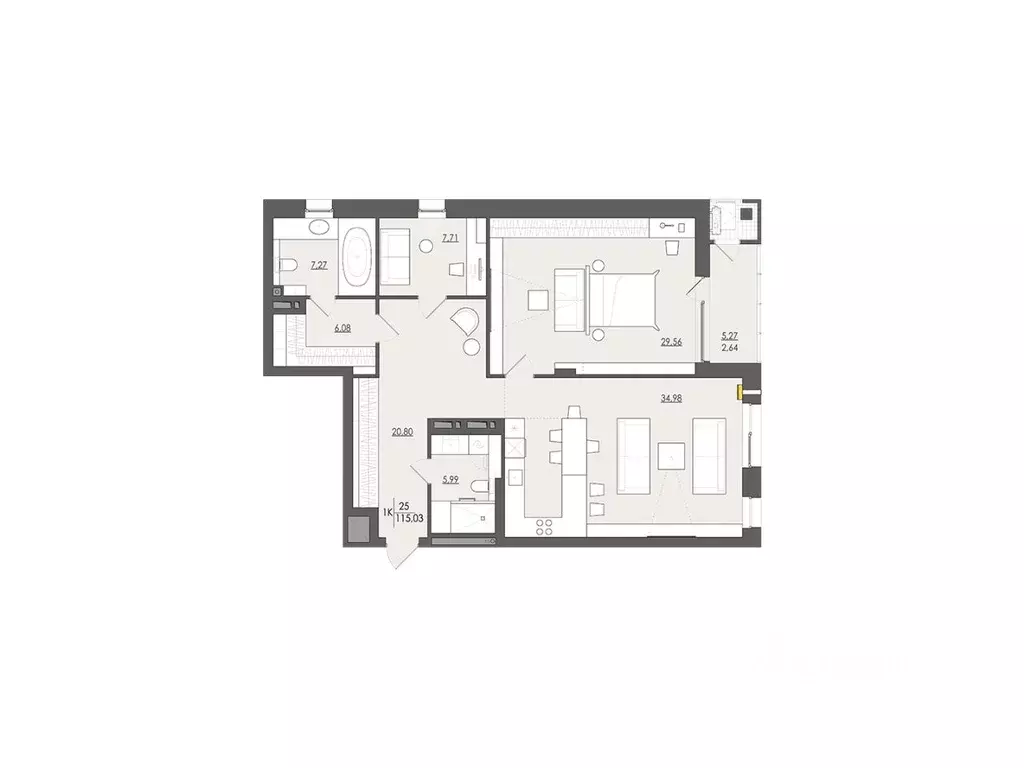 2-к кв. Пермский край, Пермь ул. Пушкина, 26 (115.03 м) - Фото 1