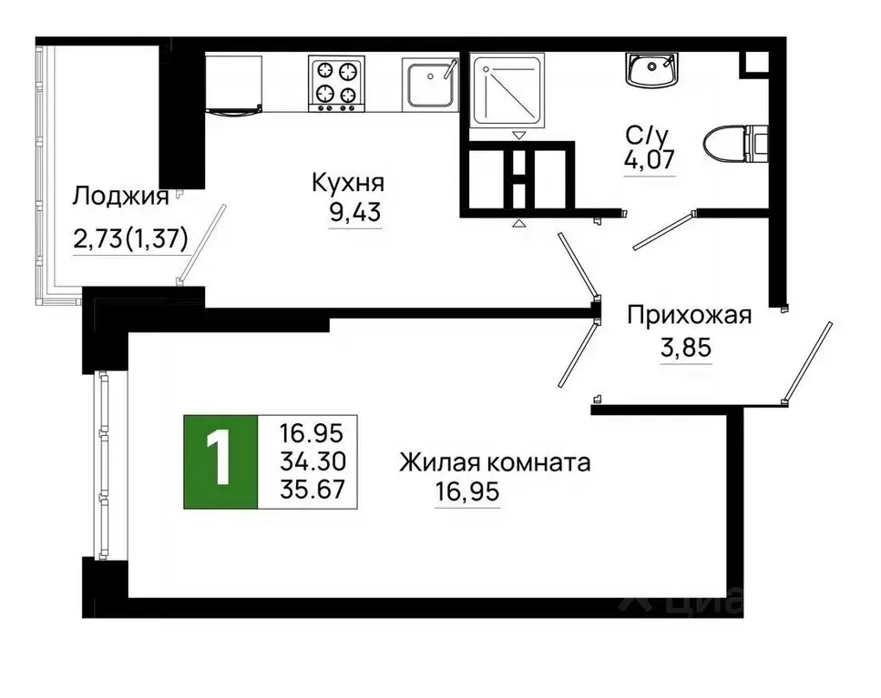 1-к кв. Ростовская область, Ростов-на-Дону Нефтекачка кв-л, Октябрь ... - Фото 0