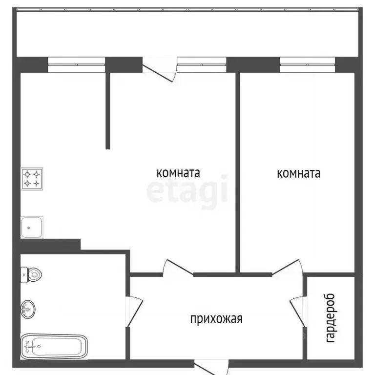 2-к кв. Красноярский край, Красноярск ул. Молокова, 16 (61.1 м) - Фото 0