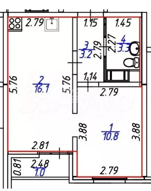 1-комнатная квартира: Екатеринбург, Латвийская улица, 56 (33.5 м) - Фото 1
