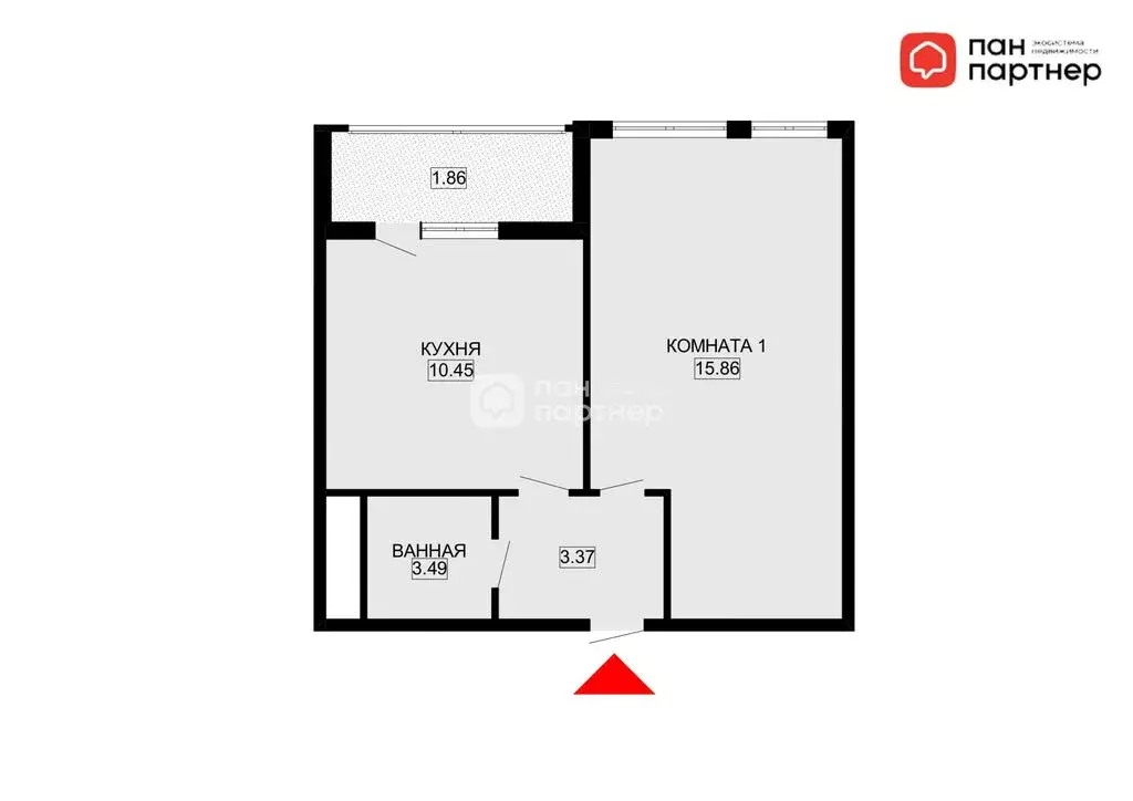 1-комнатная квартира: Санкт-Петербург, улица Челюскина, 8с1 (34 м) - Фото 1