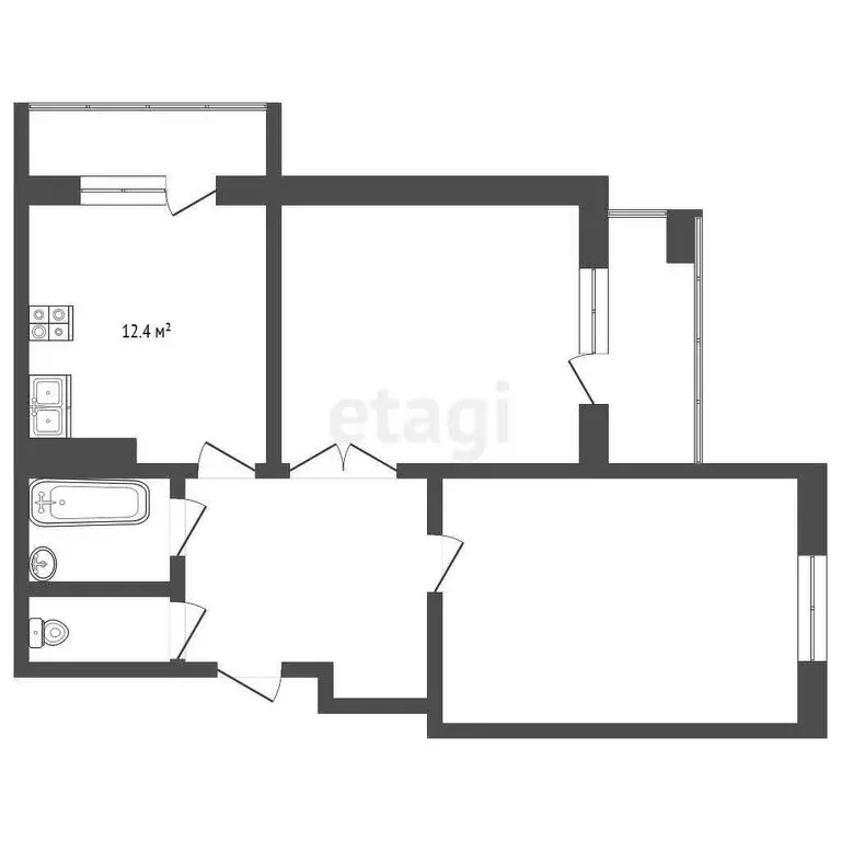 2-комнатная квартира: Анапа, улица Омелькова, 20к7 (60.9 м) - Фото 1
