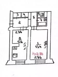 1-к кв. Мурманская область, Североморск ул. Генерала Фулика, 4 (37.6 ... - Фото 2