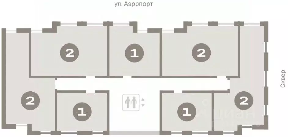 2-к кв. Новосибирская область, Новосибирск ул. Аэропорт, 88 (60.34 м) - Фото 1