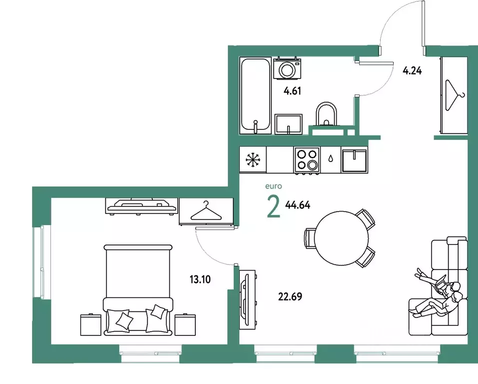 2-к кв. Свердловская область, Екатеринбург муниципальное образование, ... - Фото 1