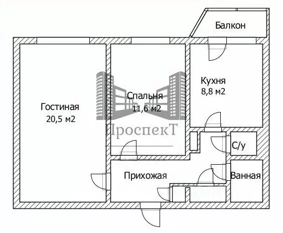 2-к кв. Красноярский край, Норильск ул. Орджоникидзе, 6Б (52.3 м) - Фото 1