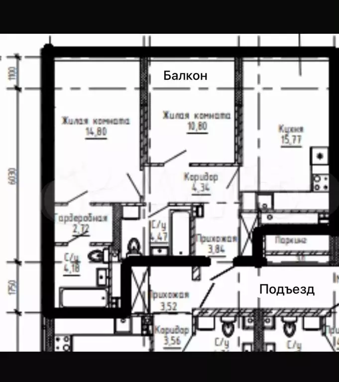 2-к. квартира, 60 м, 17/31 эт. - Фото 0
