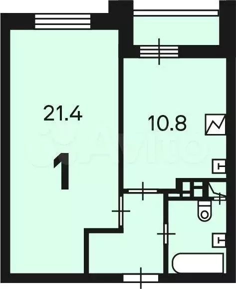 Аукцион: 1-к. квартира, 39,9 м, 10/11 эт. - Фото 1