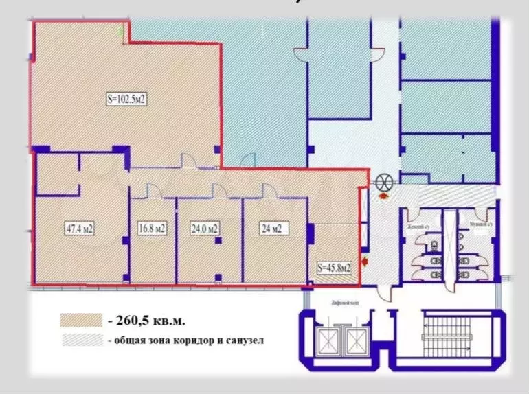 Офис, 273.5 м 5й Донской 17 - Фото 0