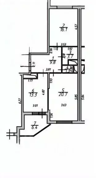 2-к кв. Московская область, Раменское Северное ш., 42 (64.9 м) - Фото 2
