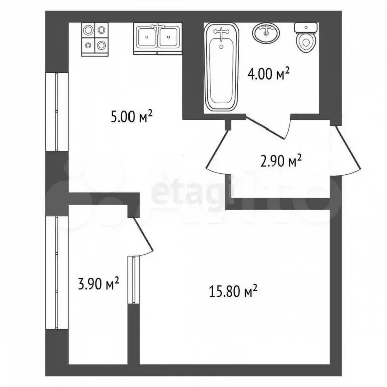 Квартира-студия, 31,8 м, 3/17 эт. - Фото 0