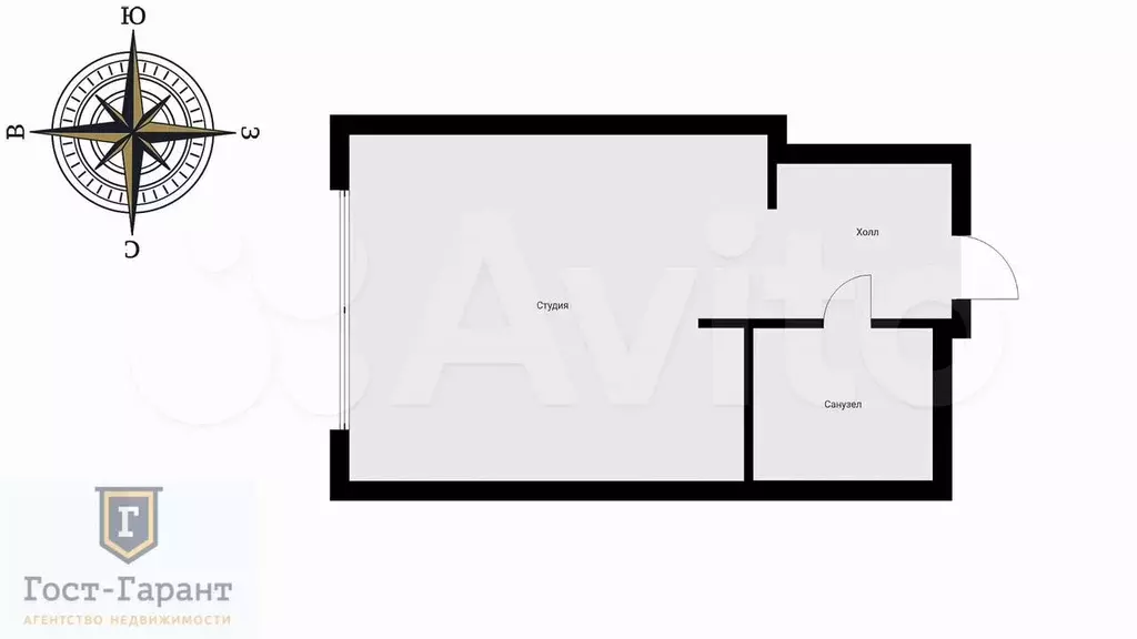 Квартира-студия, 25,8 м, 13/14 эт. - Фото 0