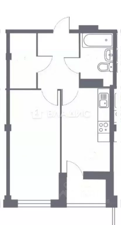 2-к кв. Ростовская область, Ростов-на-Дону просп. 40-летия Победы, ... - Фото 1