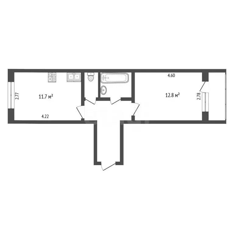 1-комнатная квартира: Тюмень, улица Домостроителей, 6А (35.7 м) - Фото 1
