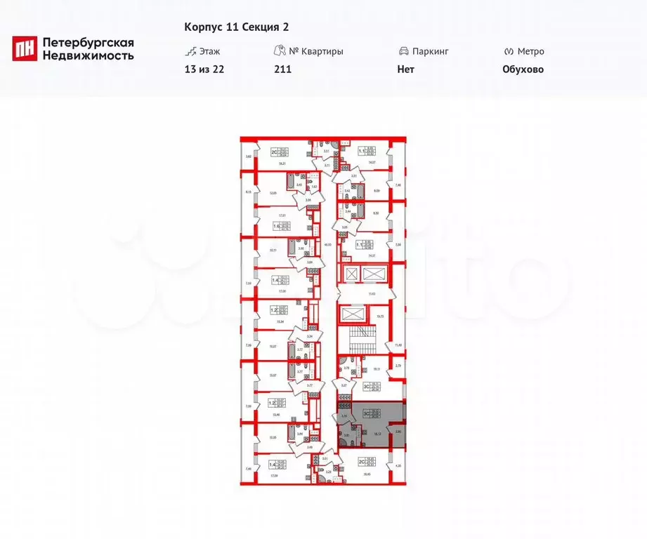 Квартира-студия, 25,1 м, 13/22 эт. - Фото 1