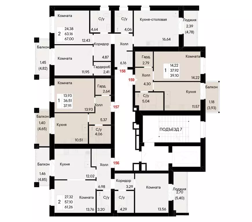1-к кв. Ростовская область, Ростов-на-Дону Ривьера жилой квартал,  ... - Фото 2