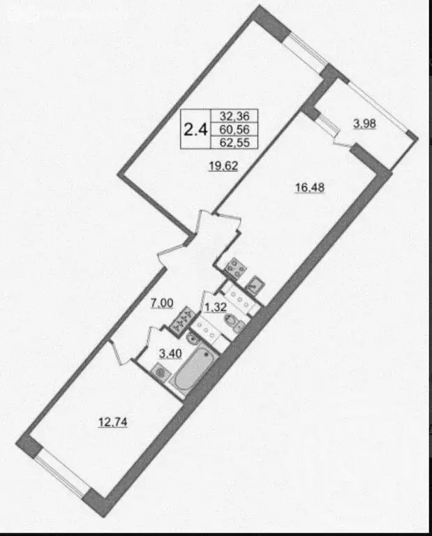 2-комнатная квартира: Санкт-Петербург, Дальневосточный проспект, 23 ... - Фото 1