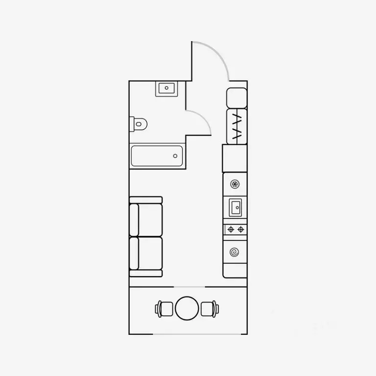 Студия Свердловская область, Екатеринбург ул. Шаумяна, 24 (17.0 м) - Фото 1