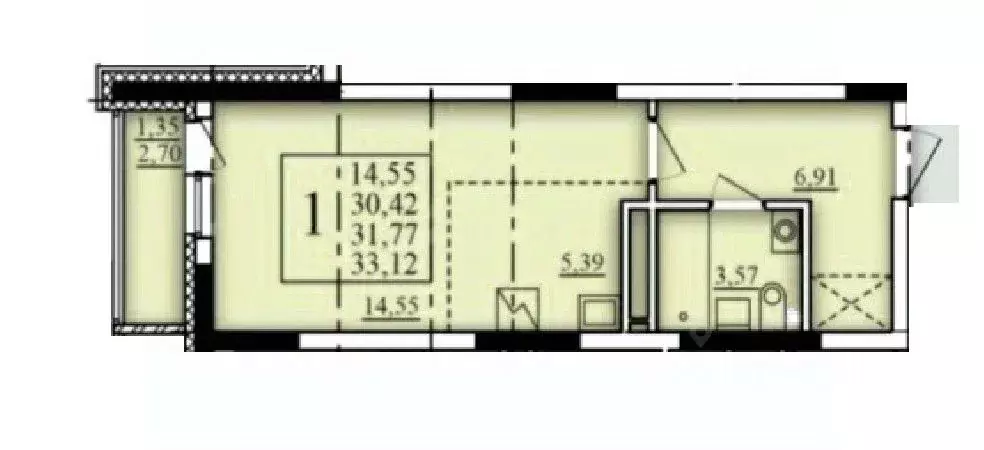 1-к кв. Башкортостан, Уфа Затон-Восточный жилрайон, Паруса жилой ... - Фото 1