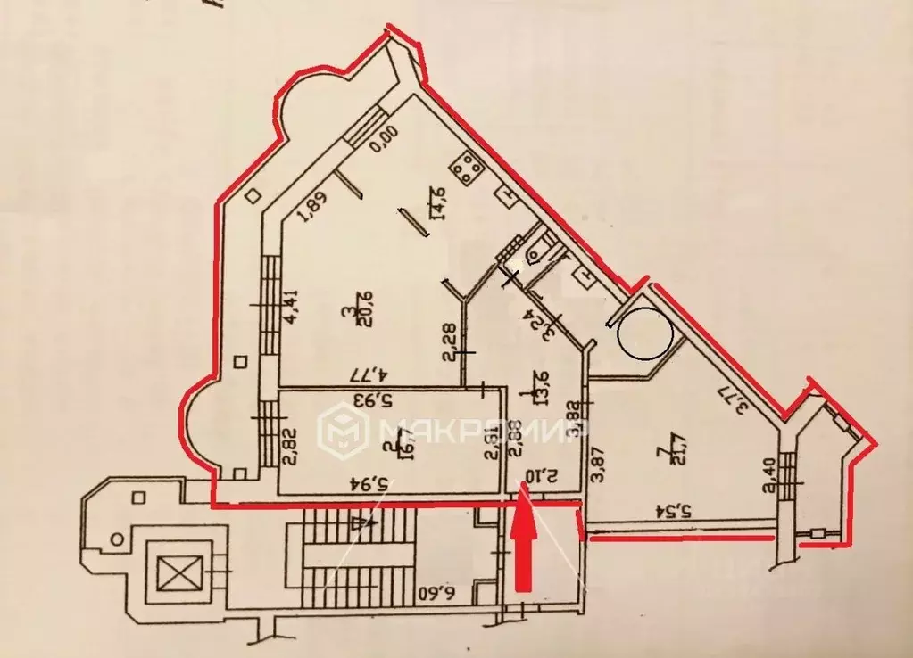 3-к кв. Санкт-Петербург Горная ул., 1к1 (96.3 м) - Фото 1