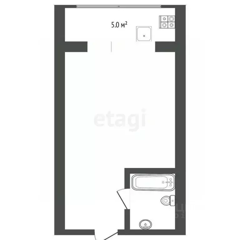 Студия Тюменская область, Тюмень Олимпийская ул., 24 (17.5 м) - Фото 2