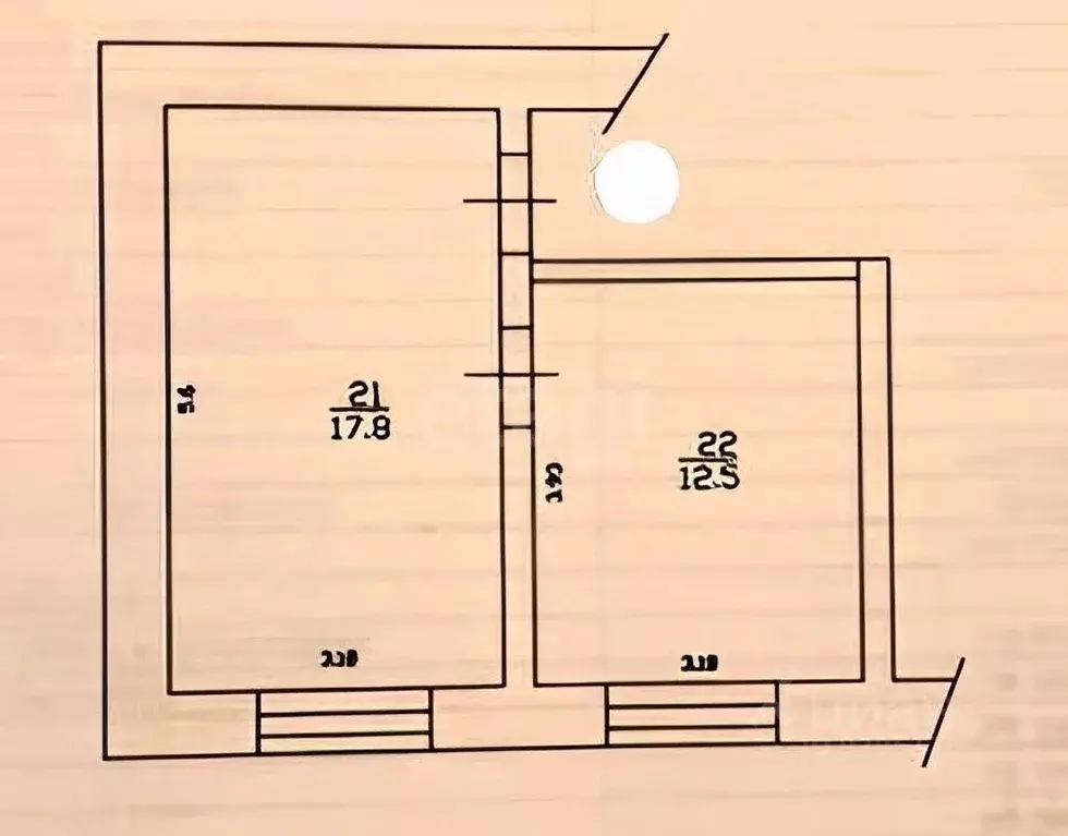 2-к кв. Татарстан, Казань ул. Кулахметова, 5 (30.2 м) - Фото 2