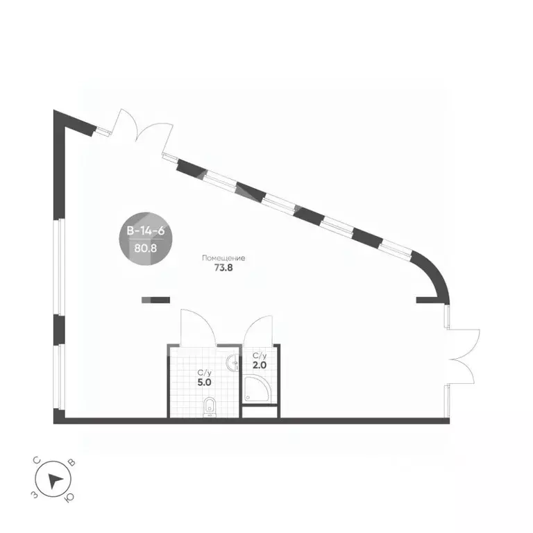 Помещение свободного назначения в Москва 4-я оч., Шагал жилой ... - Фото 2