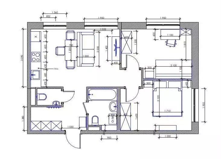 3-комнатная квартира: Люберцы, улица Лётчика Ларюшина, 4к2 (55 м) - Фото 1