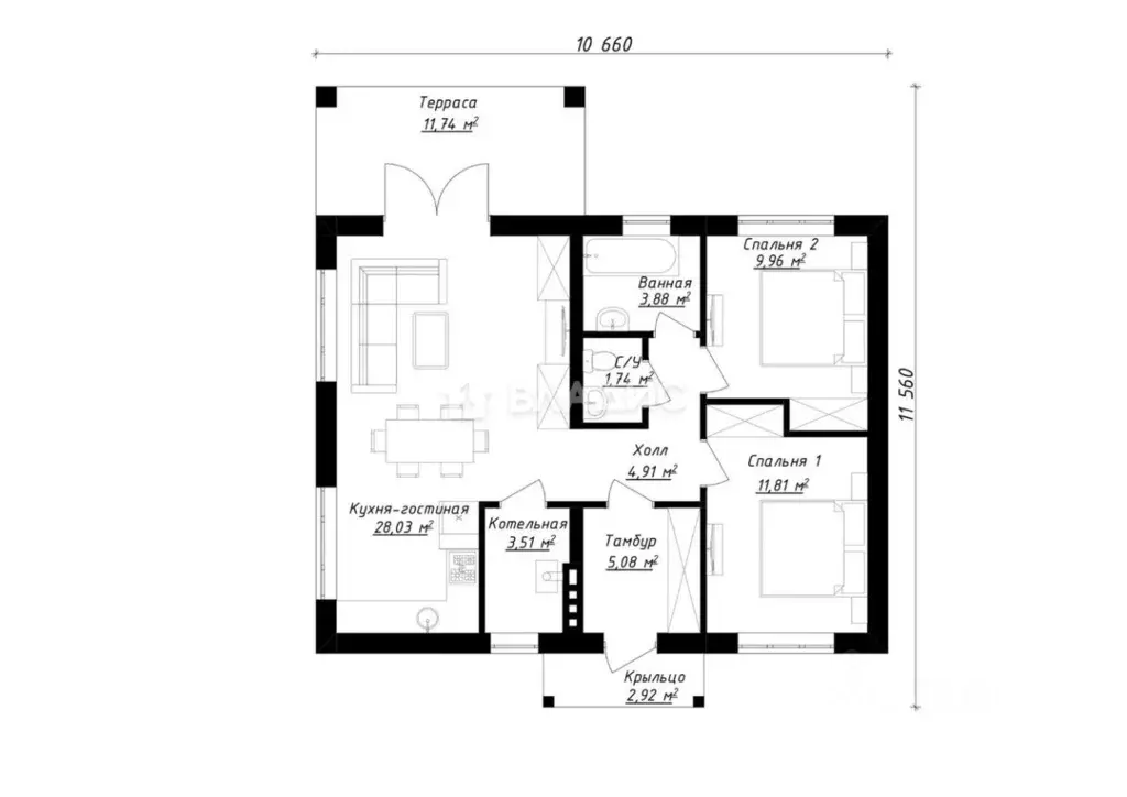 Дом в Владимирская область, Владимир д. Уварово,  (83 м) - Фото 1