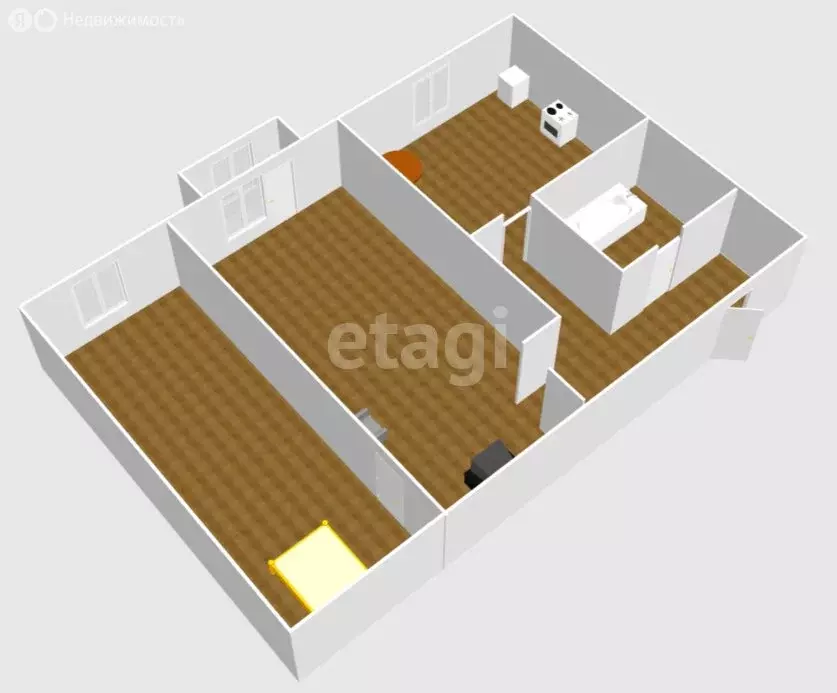 2-комнатная квартира: Углегорск, улица Победы, 144 (42.9 м) - Фото 1